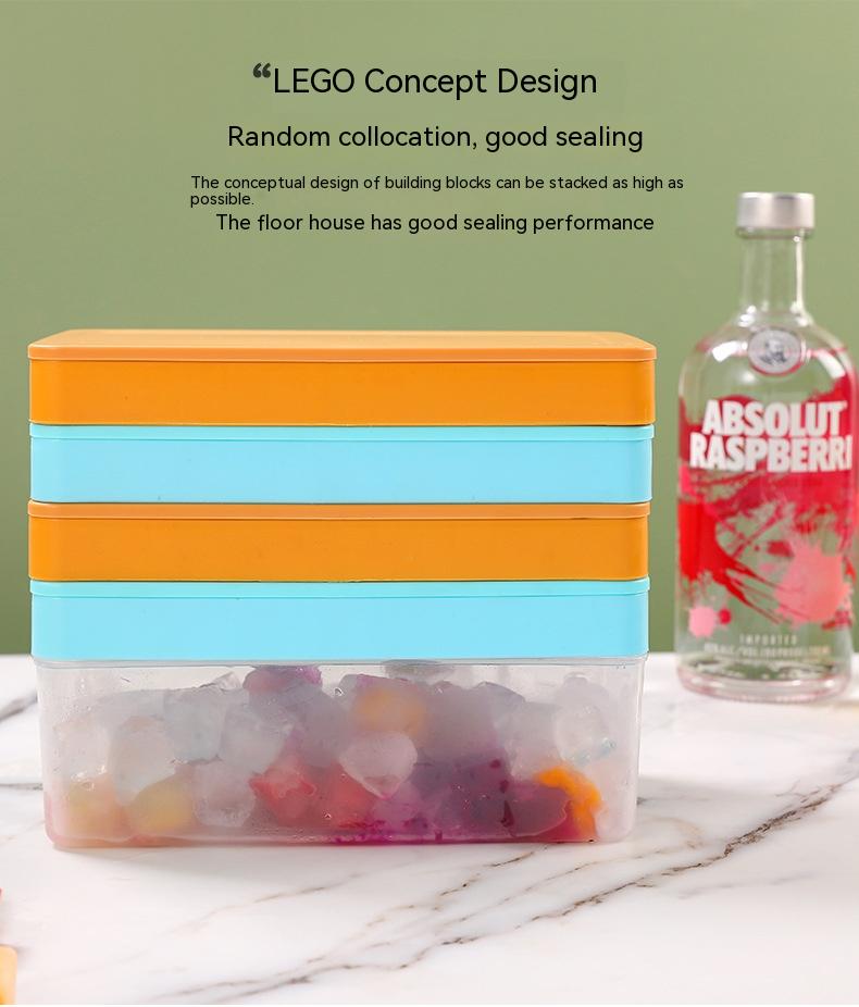 Large Capacity Silicone Ice Cube Mold Food Grade Ice Tray Refrigerator Container