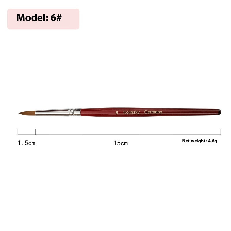 Nail Art Crystal Pen with Round Tip - Wooden Handle, Multiple Colors