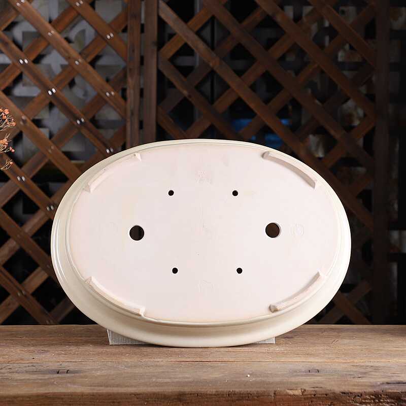Portable Oval Yixing Clay Flower Pot for Home & Garden