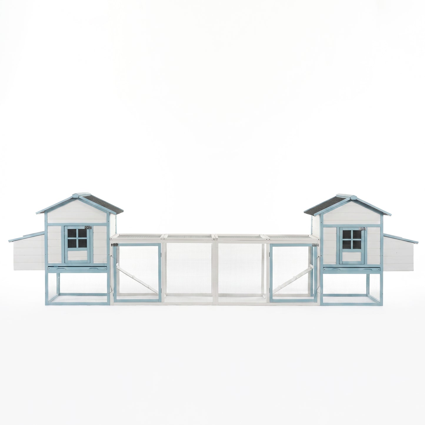 Pet Guardrails for Chicken Coop, Wooden Fence with Blue, Tan or White Finish