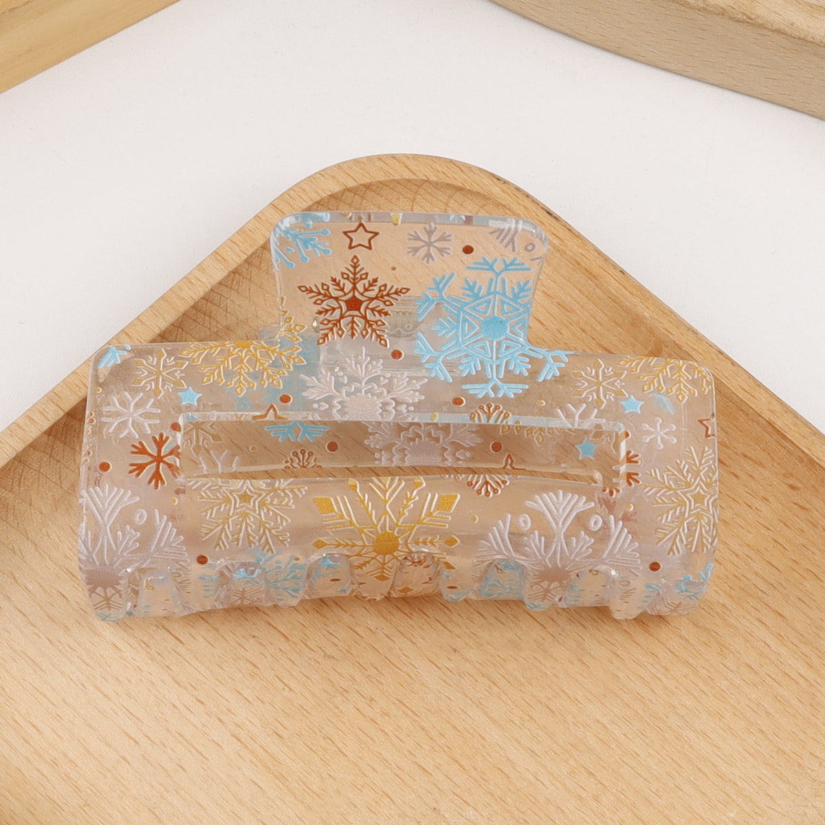 Festive Hair Clip - Christmas Patterned Shark Design