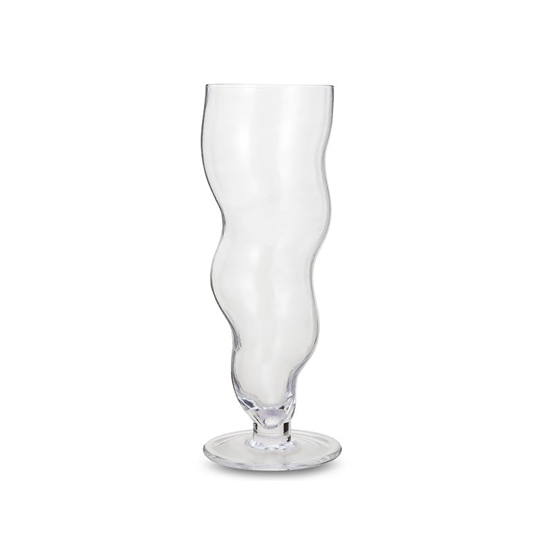 Glass Coffee Cup 510ML Twist Design Cold Drink Juice Mug - Modern & Durable