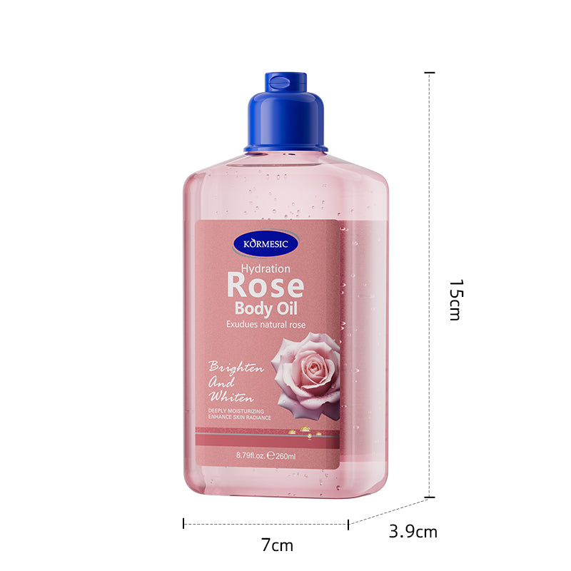 Rose Body Oil - 260ml Moisturizing Skin Care Oil for Body