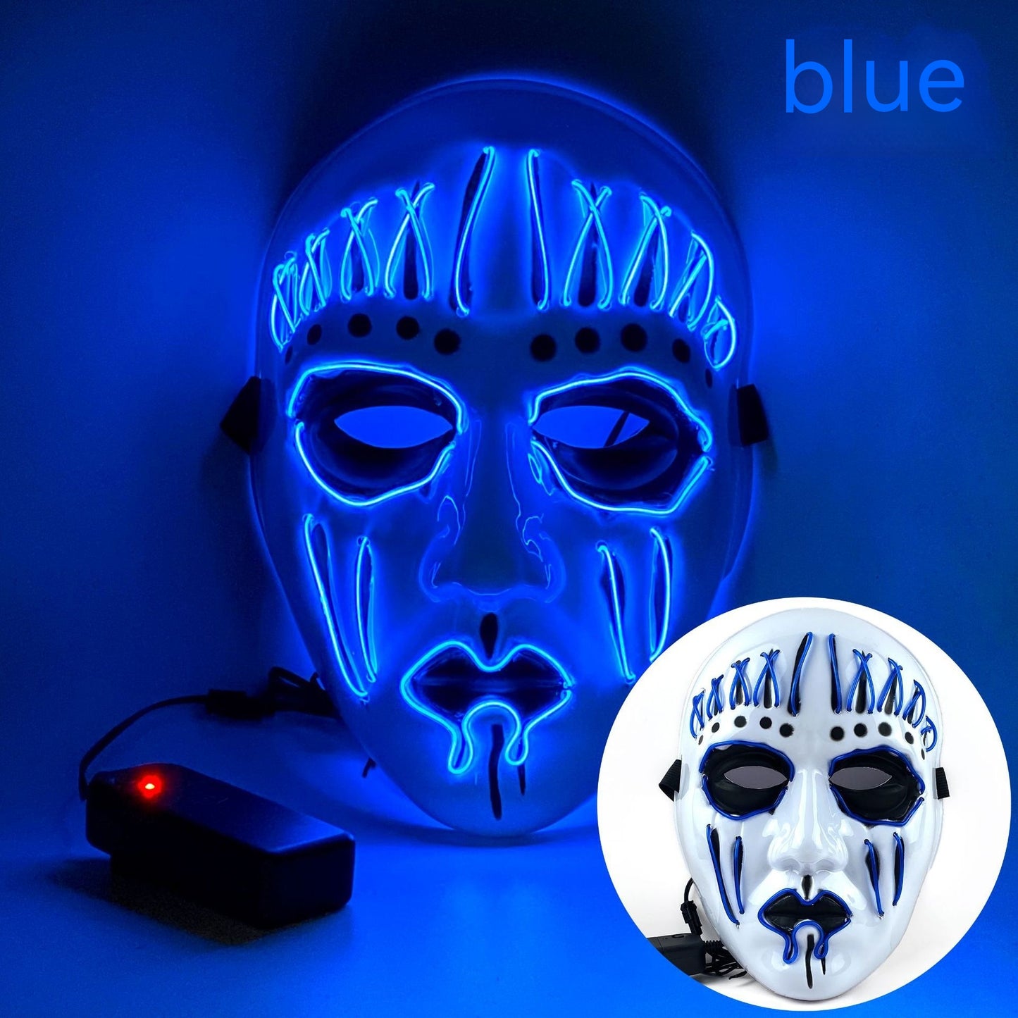EL Cold Light Mask for Halloween Performance - Colorful LED Party Mask
