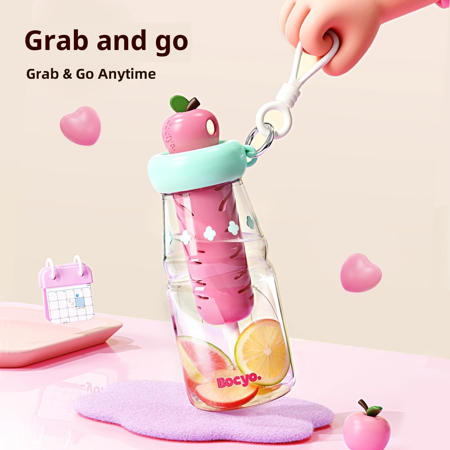 Student Drinking Cup with Straw & Tea Compartment - 700ml Capacity