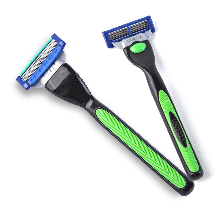 Men's 4-Layer Manual Shaver Replacement Blade Holder - Universal Compatibility