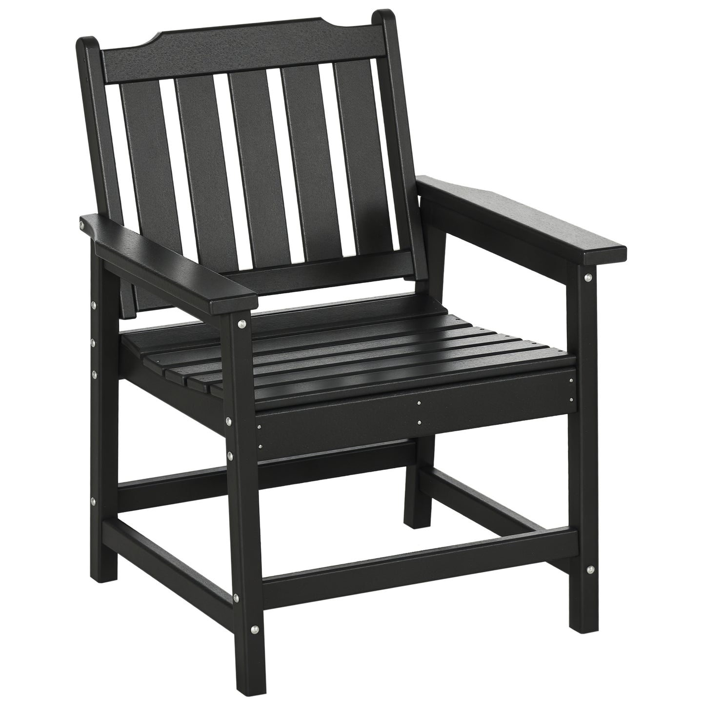 Heavy Duty HDPE Outdoor Dining Chair - Black