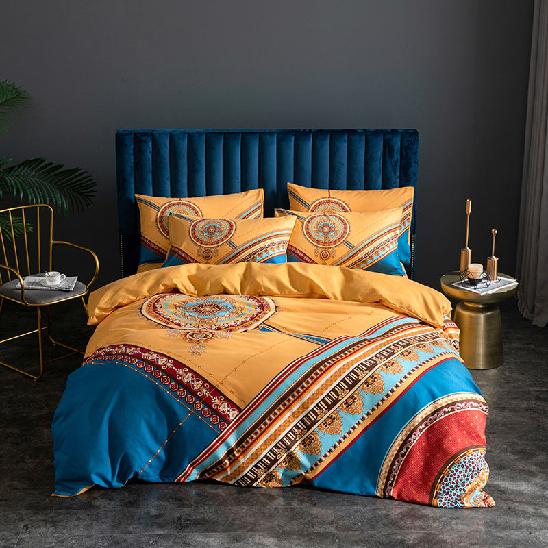 Large Four-Piece Bed Sheet Set - Soft, Skin-Friendly Bedding