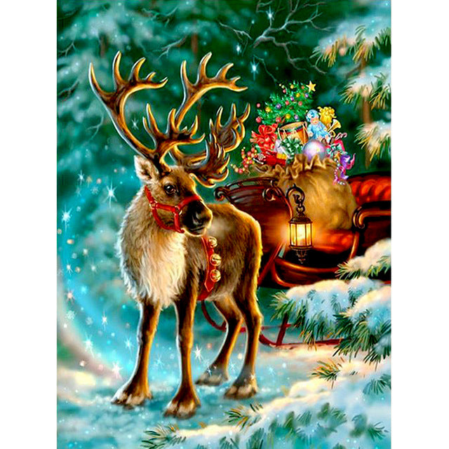 Diamond Painting Kit for Christmas Cats - Square or Round Diamant Art