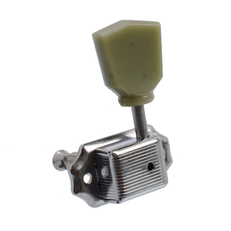 Vintage Guitar Tuning Pegs Set - Jade Diamond Handle, Silver & Gold Options