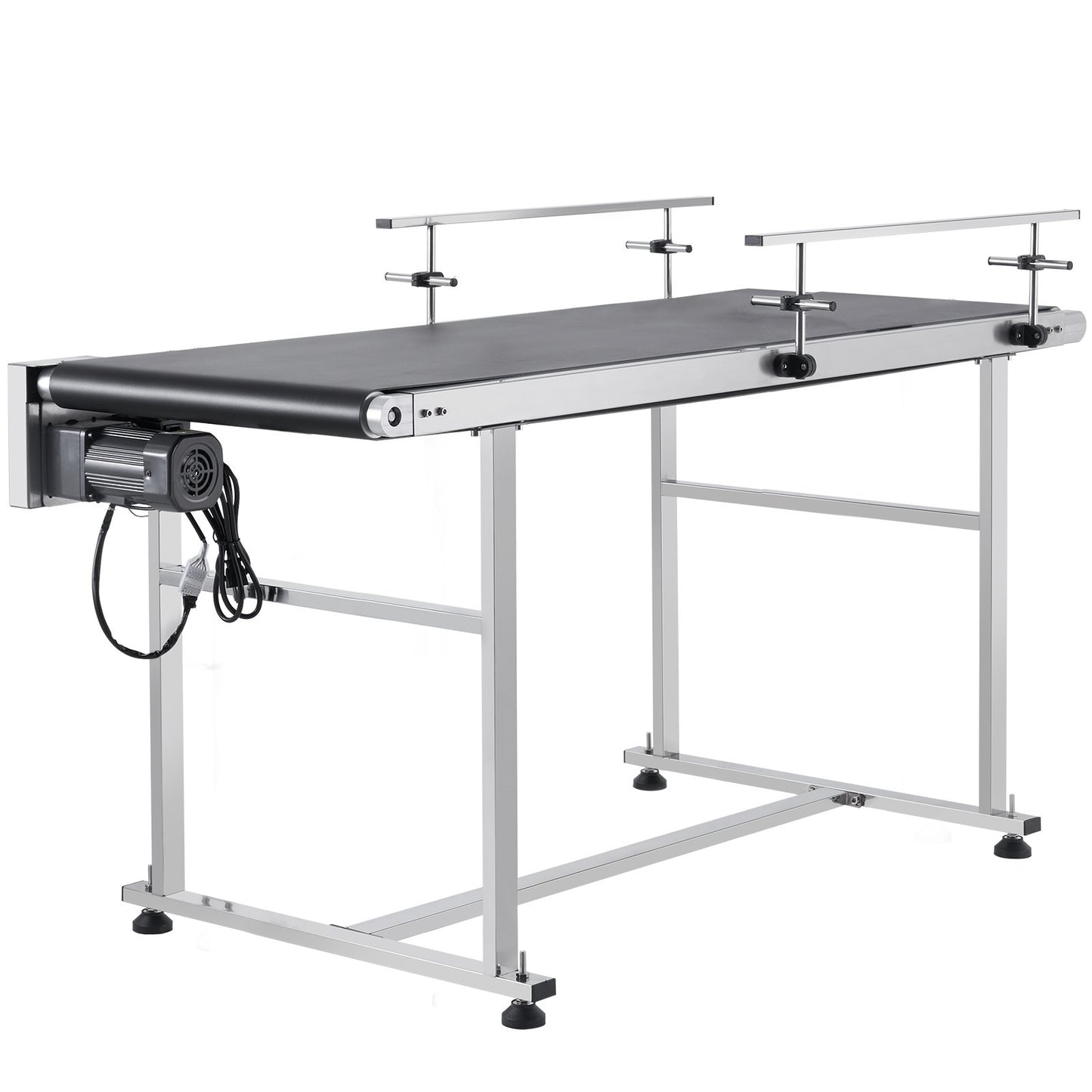 Heavy Duty Stainless Steel Belt Conveyor with Adjustable Speed - 59 x 23.6 Inch Industrial Belt Table