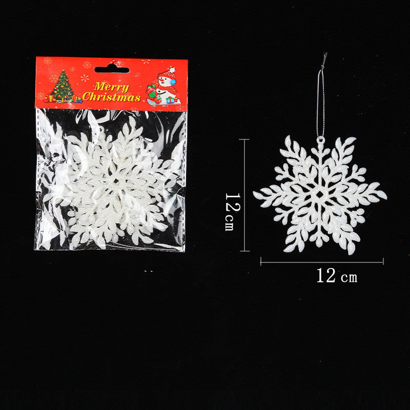 Snowflake String Windows Decorations for Christmas Party - PVC Pendant Set