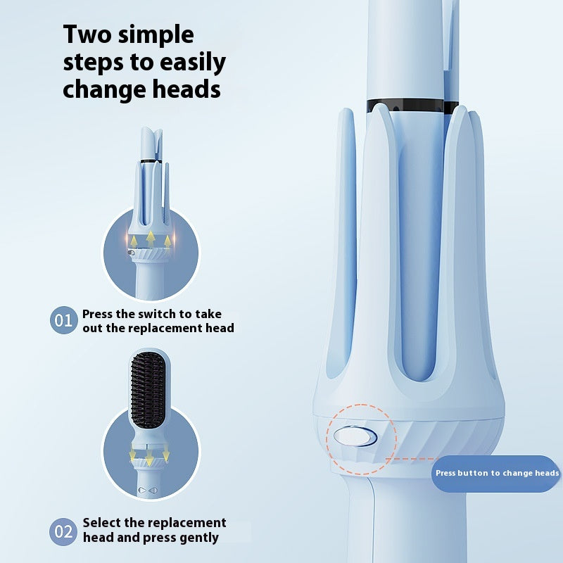 3-in-1 Automatic Hair Curler and Straightener - Wireless, Color Options