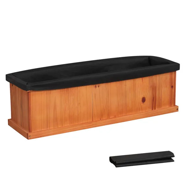 Detachable Pine Planter Box for Herbs, Flowers & Vegetables - 40" x 12.5" x 12"