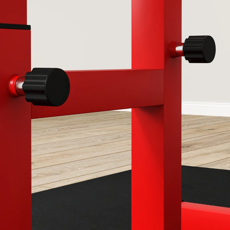 Adjustable Preacher Curl Bench for Strength Training - Red