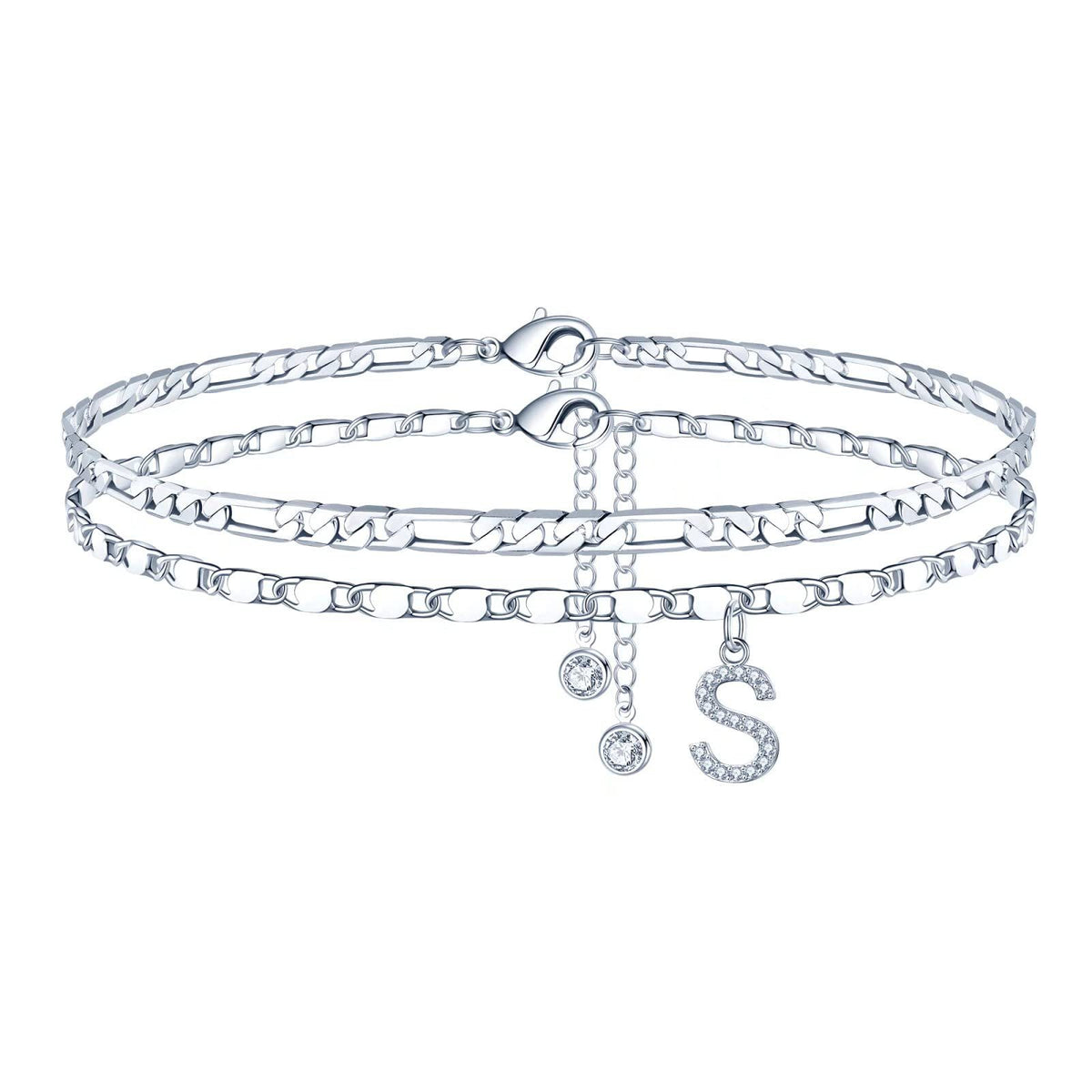 Simple Fashion Bead Double-circle Anklet