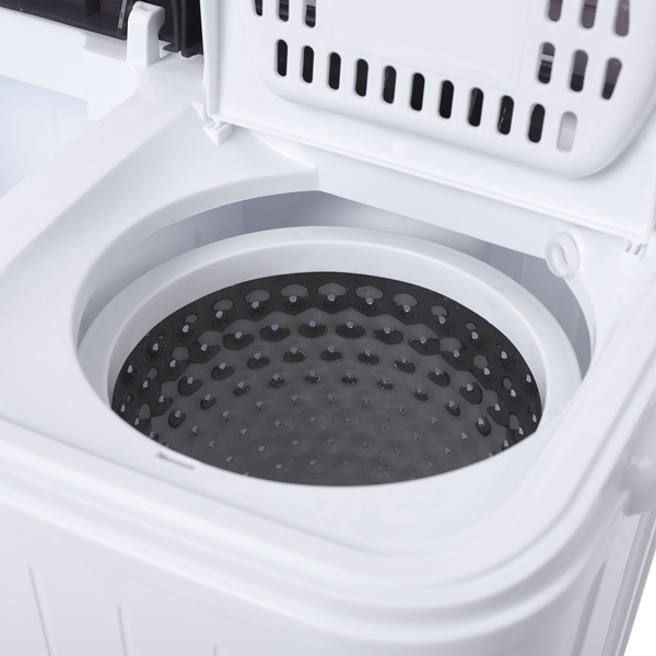 14.3lb Semi-Automatic Gray Washing Machine with Cover - Home Appliance