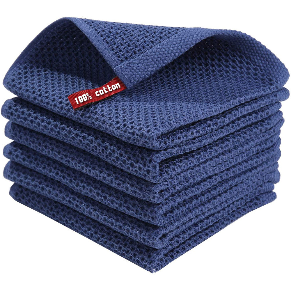 Cotton Honeycomb Dishcloths - Absorbent Thickened Kitchen Cleaning Cloths Set