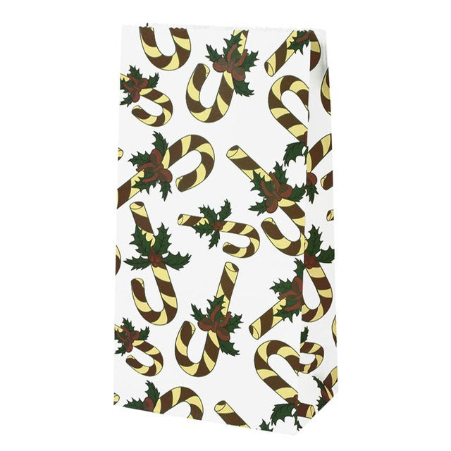 Christmas Printed Kraft Paper Candy & Biscuit Bags - Holiday Party Supplies