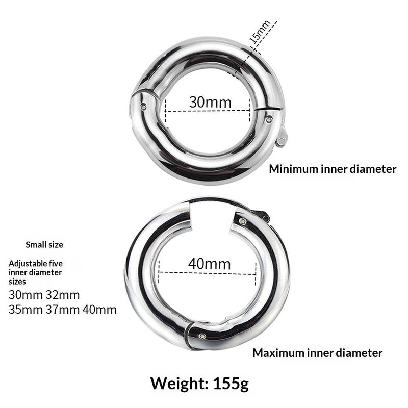 Adjustable Weighted Ring for Adult Wellness - Metal Lock-on Ring
