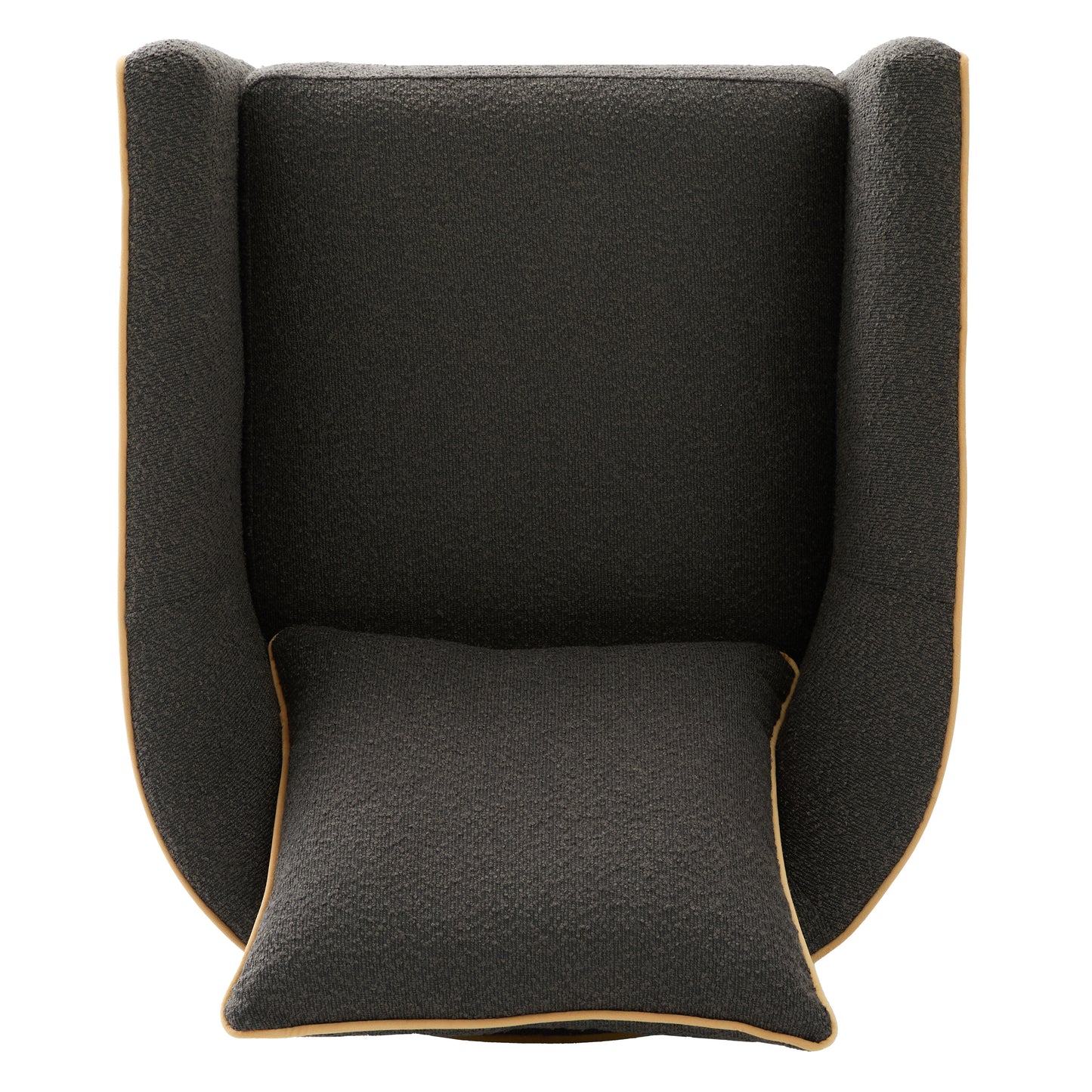 Swivel Accent Chair - Upholstered Barrel Club Chair in Dark Grey