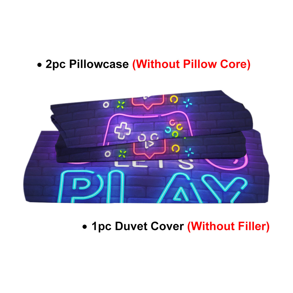 Gaming Duvet Cover Set with Pillow Shams - Multiple Sizes