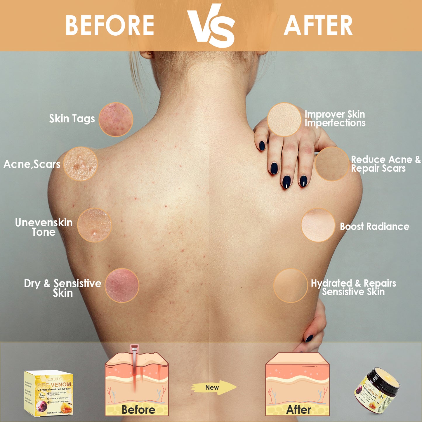 Bee Venom Anti-Aging Face Mask - Hydrating & Firming Skin Care Cream