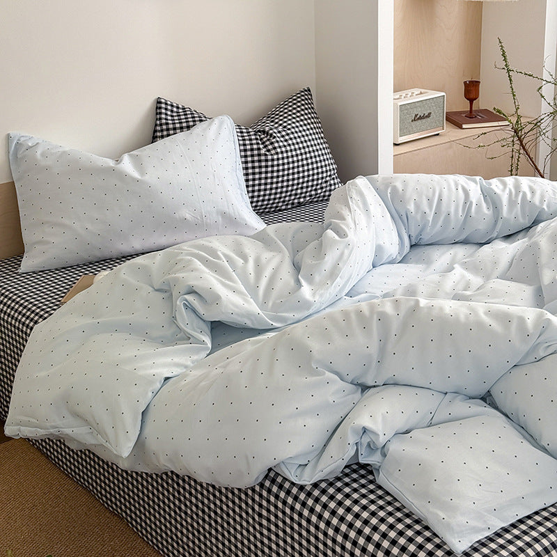 Four-Piece Cotton Bed Sheet Set - Multiple Sizes & Patterns