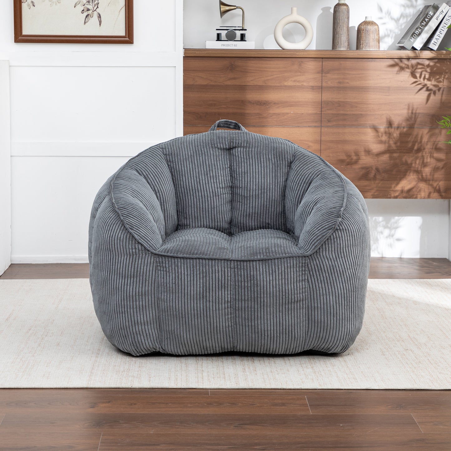 Giant Bean Bag Chair Sofa For Adults Teens, Comfy Corduroy Large