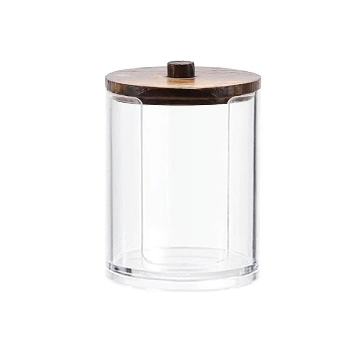 Plastic Jewelry Storage Box with Wooden Lid Waterproof Dustproof Organizer