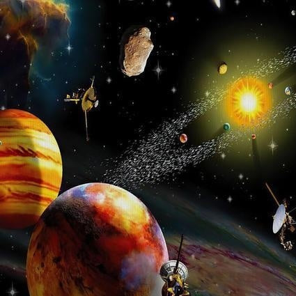 Solar System Planet Wall Art Canvas Painting for Home & School Decor