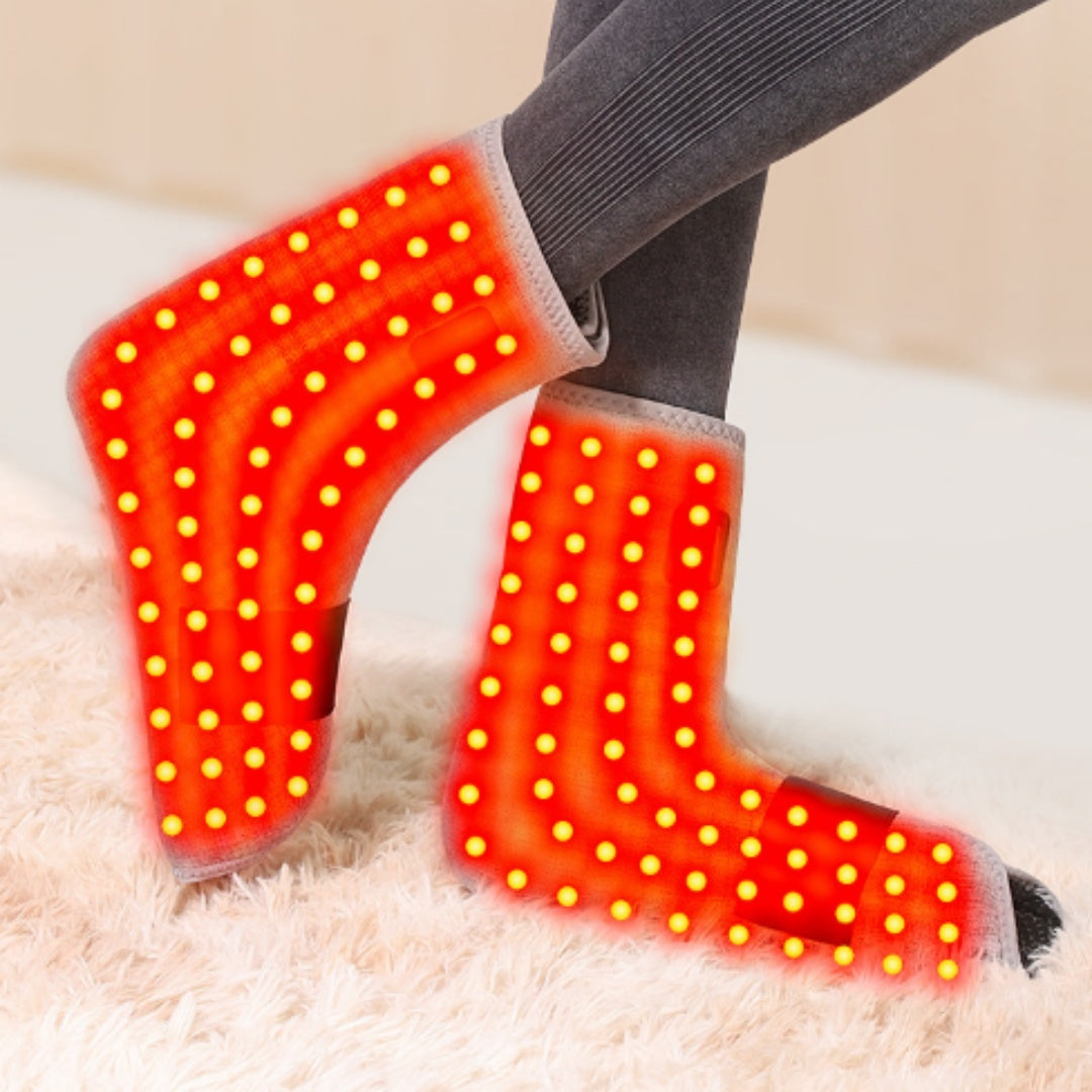 Red Light Therapy Ankle Brace with Heat & Massage - Electrothermal Support