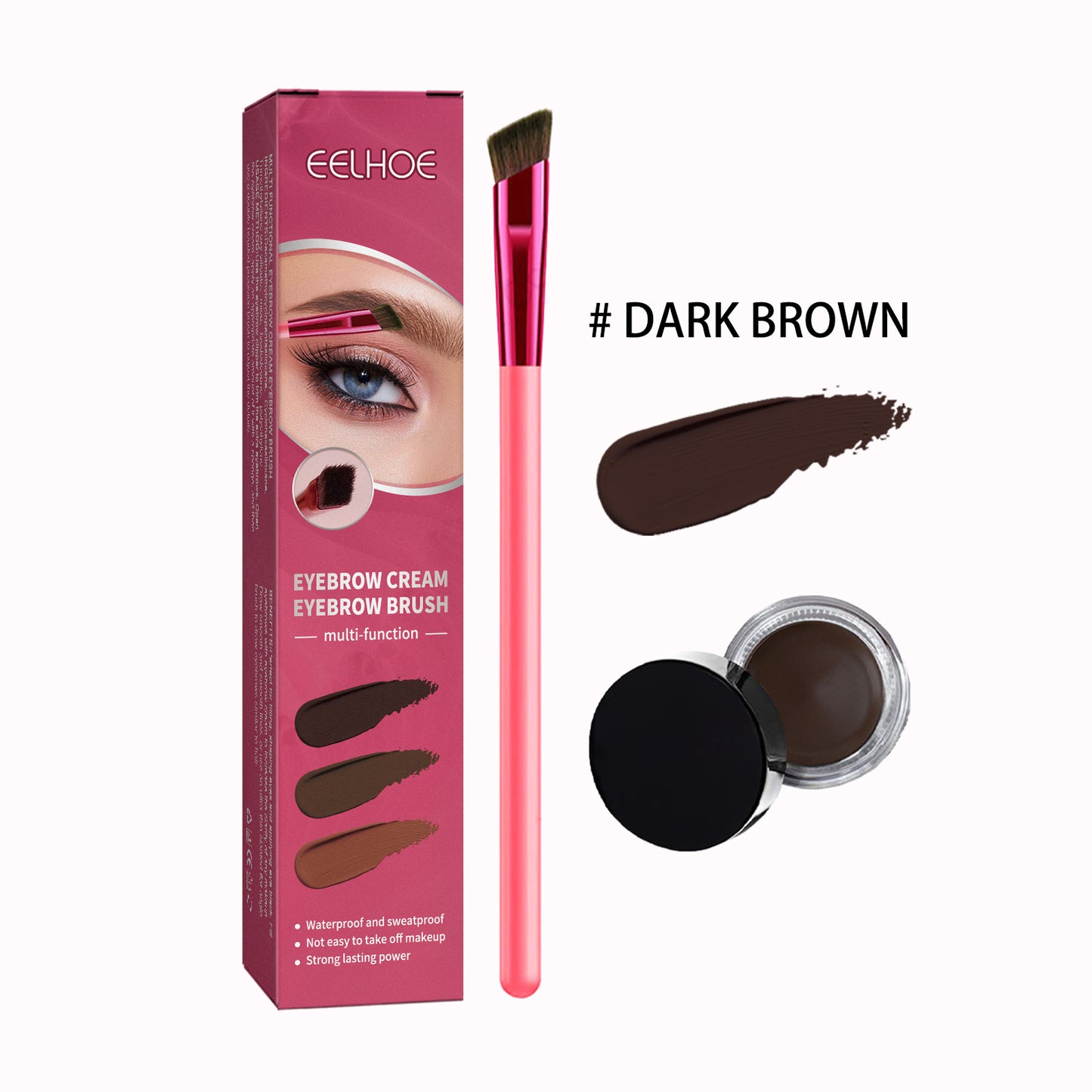 Multi-Functional Eyebrow Makeup Kit - Waterproof Gel and Precision Brush Set
