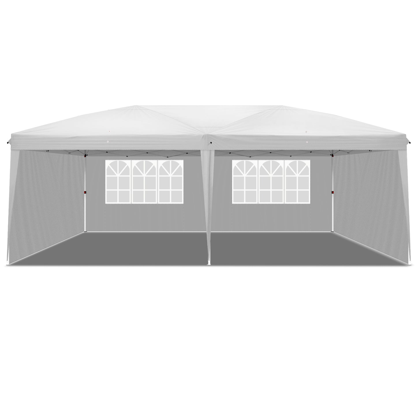 20x10ft White Waterproof Folding Tent with 2 Windows