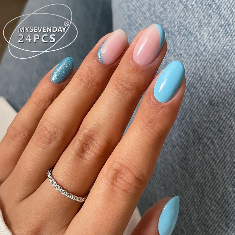 24-Piece Nail Art Sticker Kit with French & Star Designs for Nails