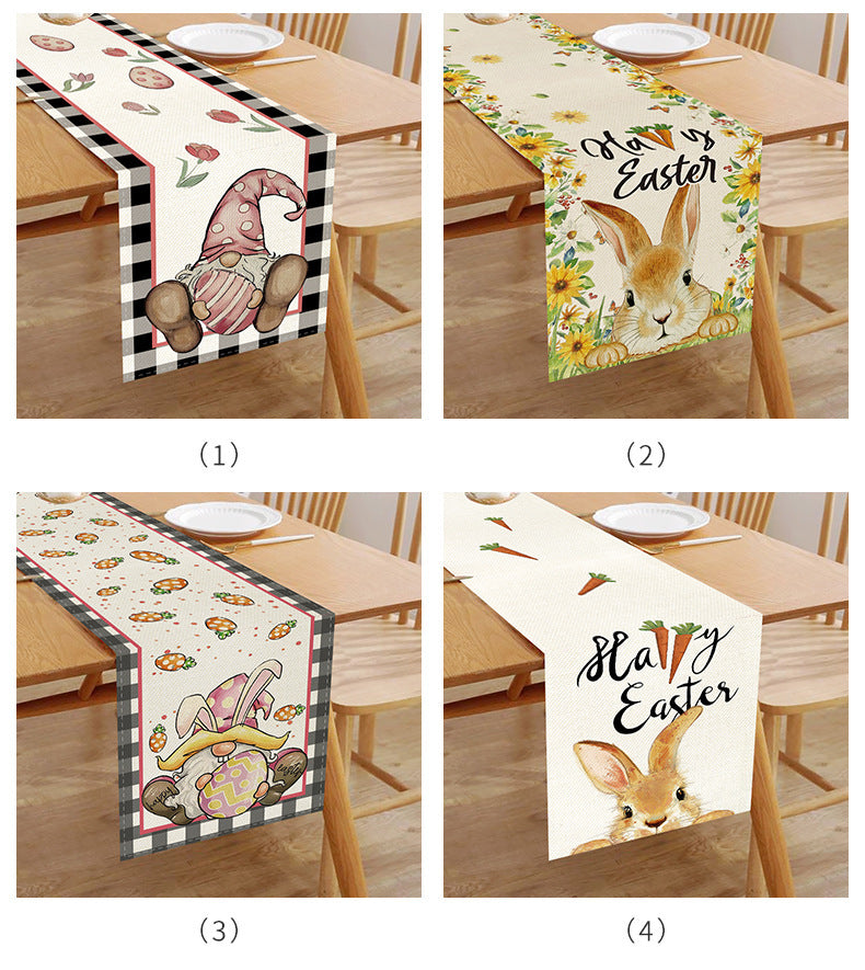 Linen Printed Table Runner - Insulated Festival Home Decor 30x180cm