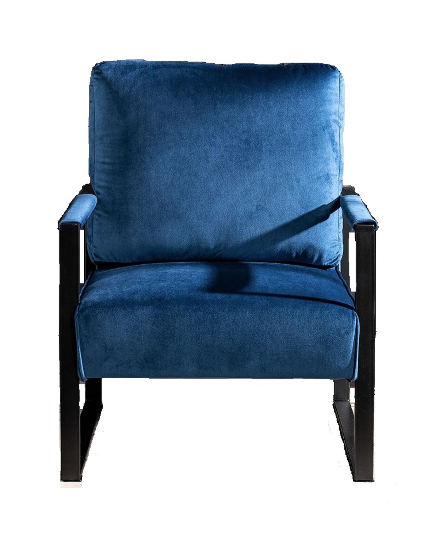 Classic Mid Century Modern Accent Chair With Durable Square Metal