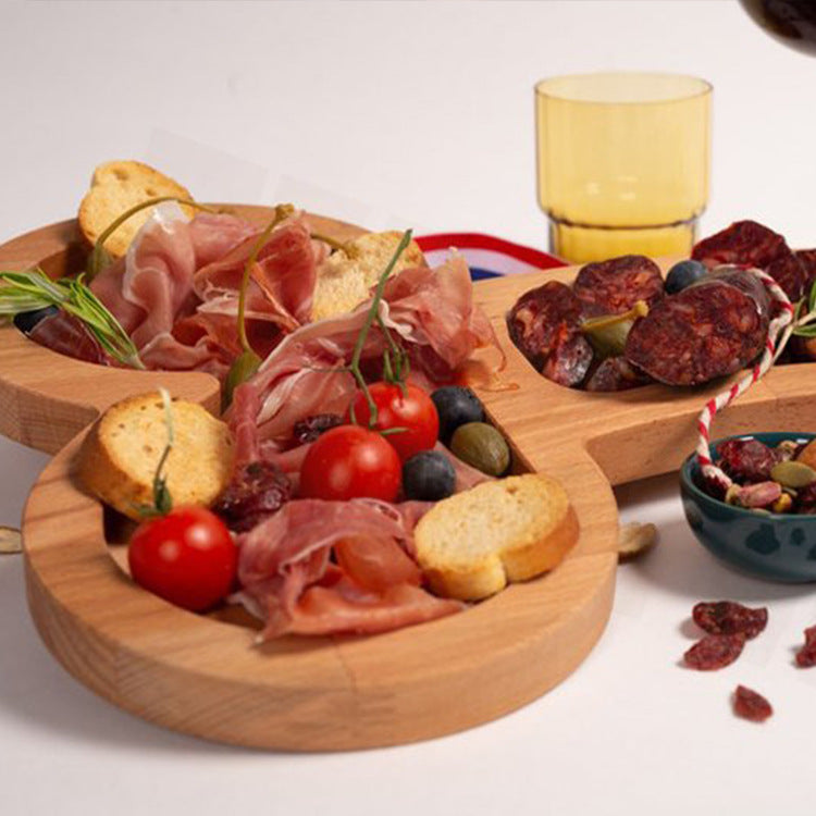 Wooden Fruit Plate - Modern Decorative Serving Dish for Kitchen & Garden