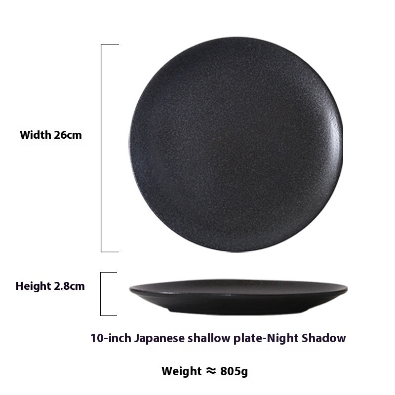 Japanese Ceramic Shallow Plate - 9 or 10 Inch Kitchen Dinnerware - Multiple Colors
