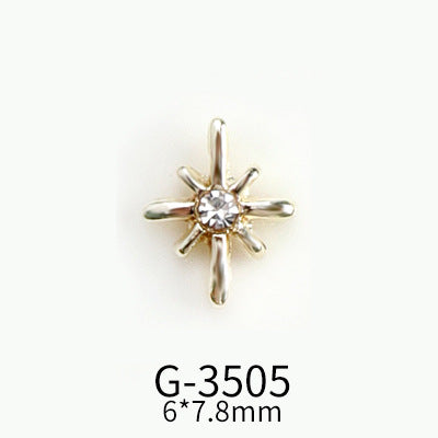 Diamond-Studded Nail Art Accessories with Zircon - Multiple Styles