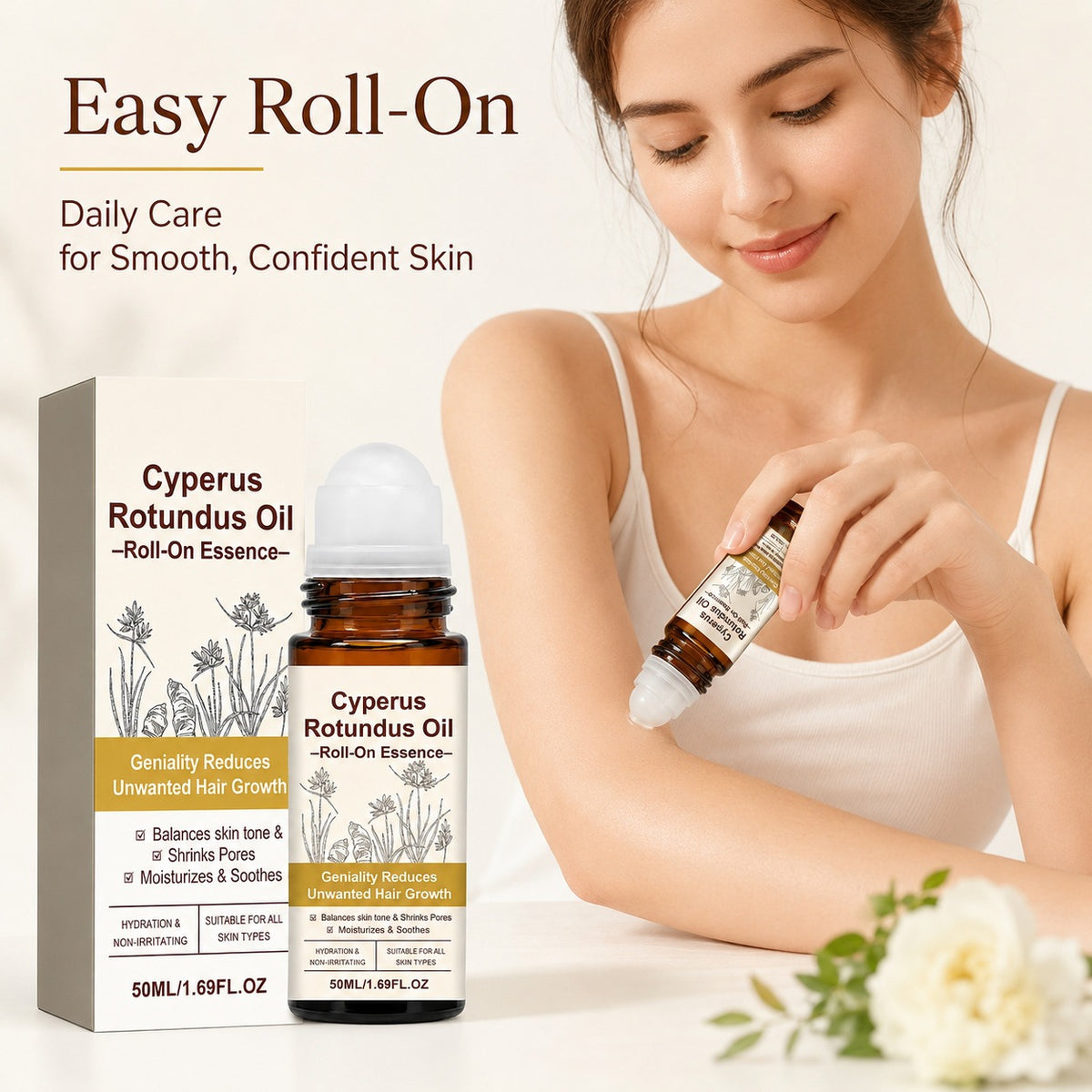 50ml Skin Soothing Roller Ball - Facial Skin Care Tool for Sensitive Skin