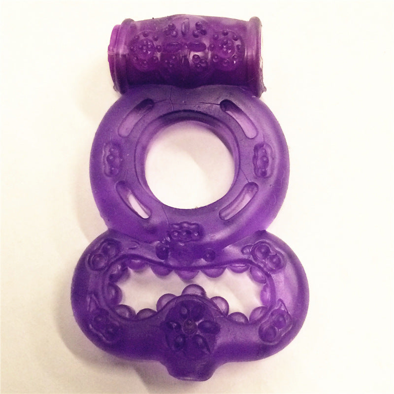 Men's Toy Double-Mouth Soft Glue Crystal Lock - Purple