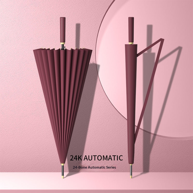 Large Automatic Long-Handled Umbrella for Sunny and Rainy Weather