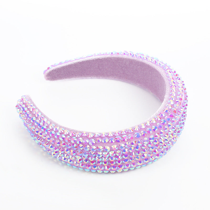 Baroque Sparkling Rhinestone Hair Band - 3cm Wide