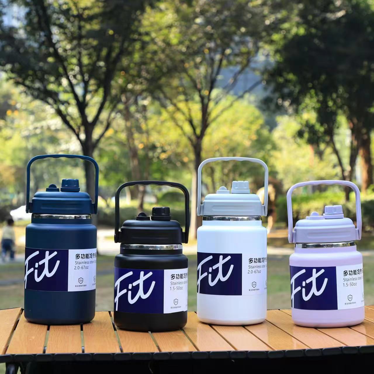Multifunctional Insulated Stainless Steel Sports Kettle with Handle & Large Capacity