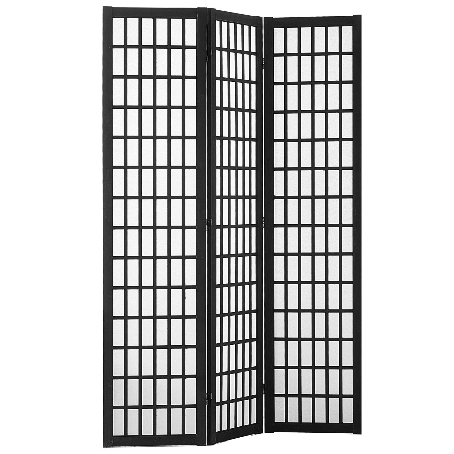 Japanese Room Divider - 3 Panel Wood Folding Privacy Screen