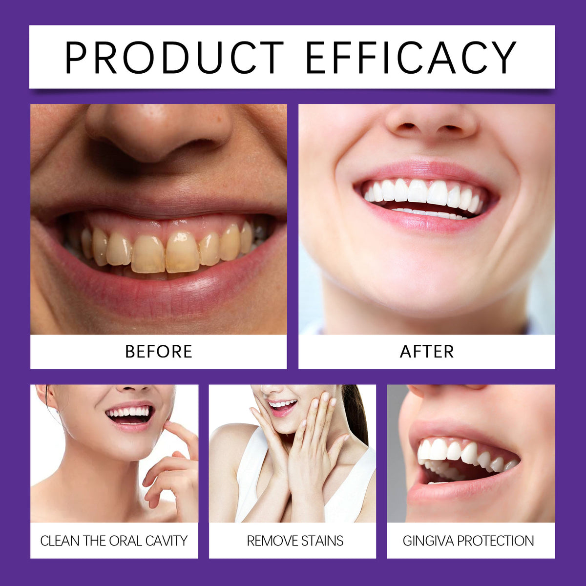 Purple Beauty Toothpowder Mild Cleaning Protection