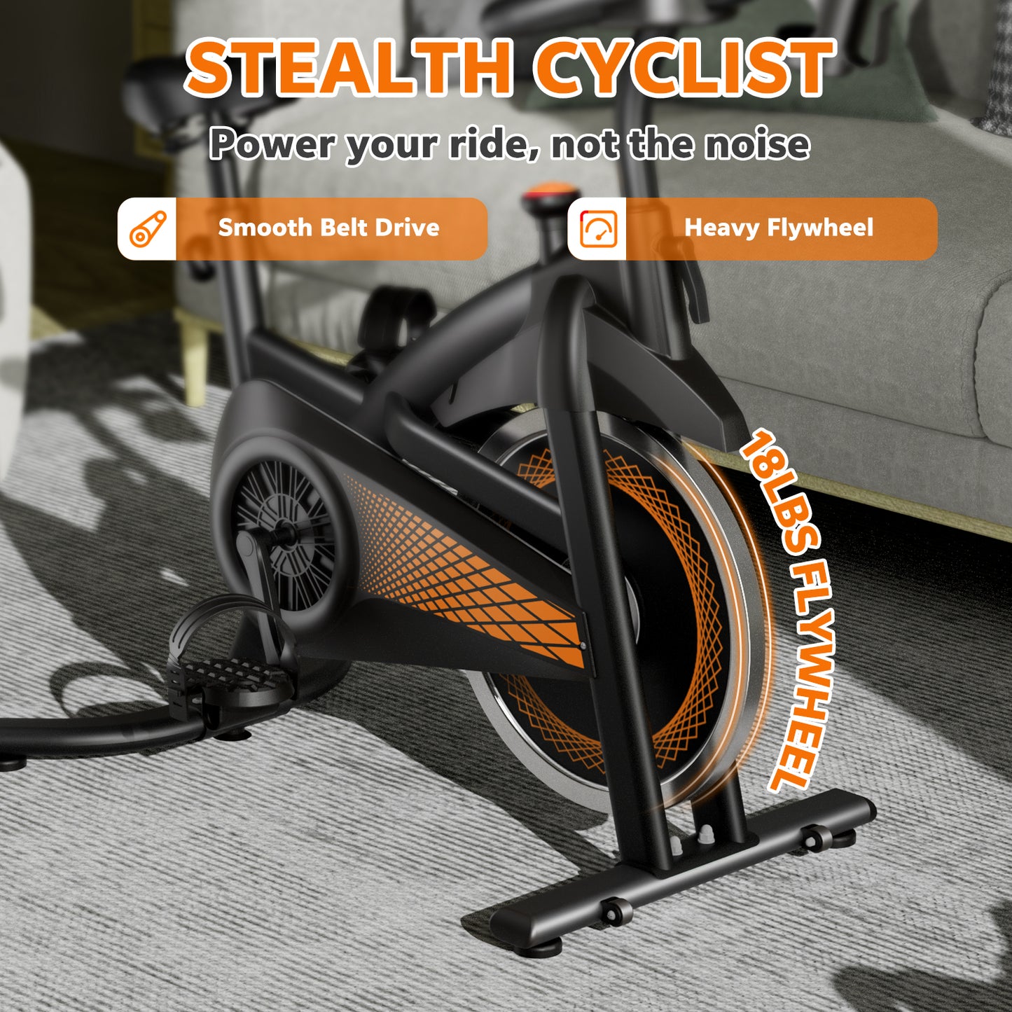 Adjustable Magnetic Resistance Exercise Bike with Tablet Mount