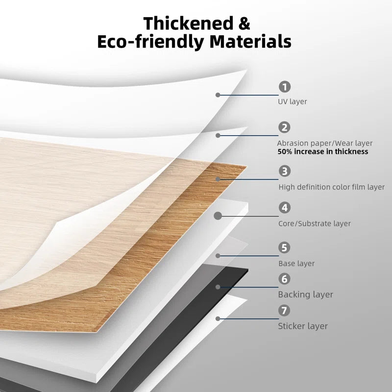 Self-Adhesive Vinyl Plank Flooring - 30 Pieces, 45 Sq Ft