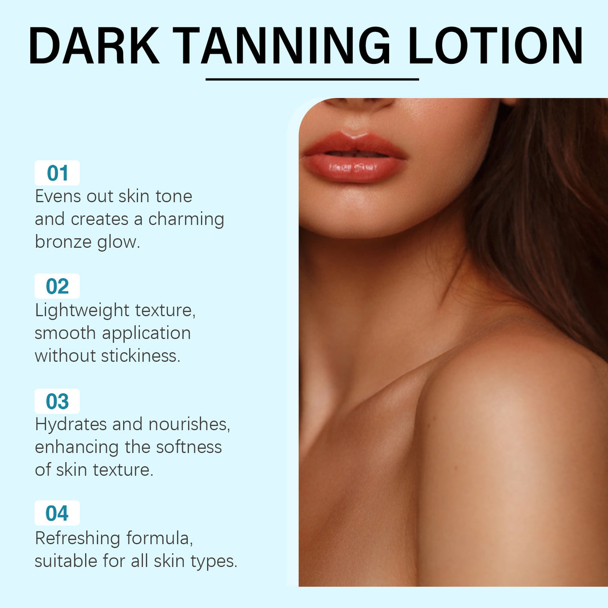 Bronze Skin Black Lotion Beach